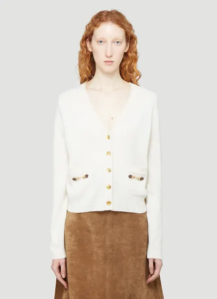 Horsebit Cashmere Cardigan
