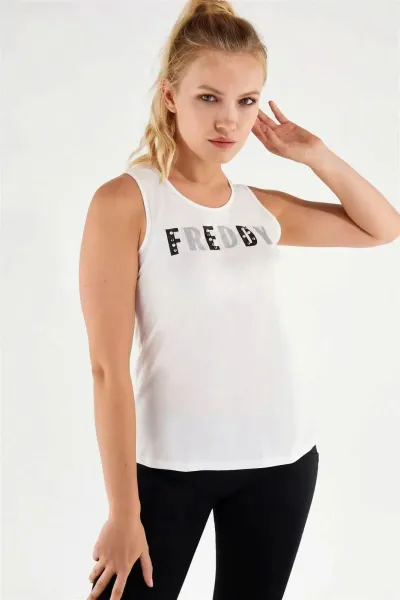 Freddy Tank top with bead details - White