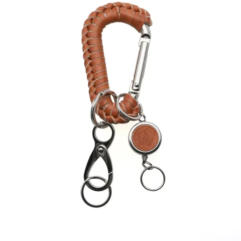 Woven Leather Carabiner