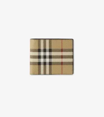 Check Slim Bifold Wallet in Archive beige - Men, Canvas