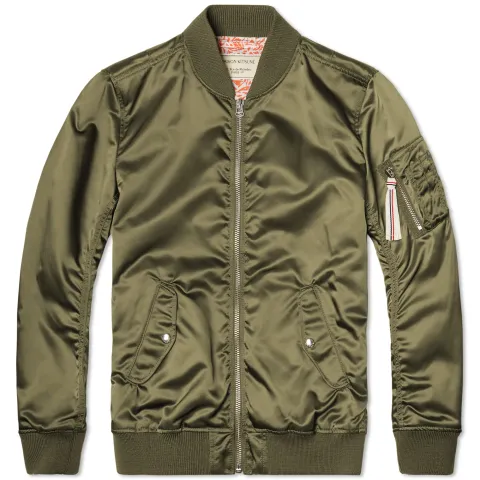 Maison Kitsuné Satin Bomber Jacket