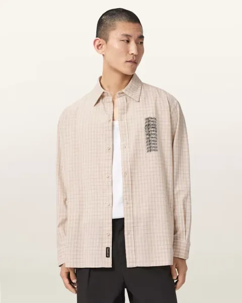 Repeater Long Sleeve Oversized Check Shirt
