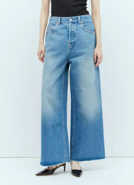 Wide Leg Horsebit Jeans