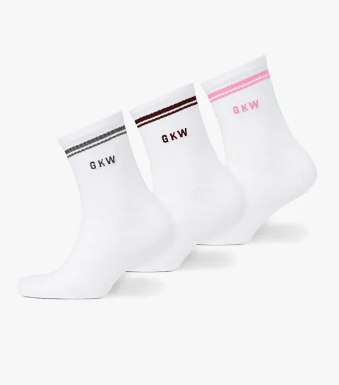 Women's 3 Pack White Tipping Socks