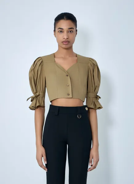 Structured Cropped Blouse