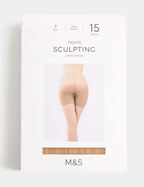 Marks & Spencer Firm Control Bum Lift Shaping Tights Rose Quartz