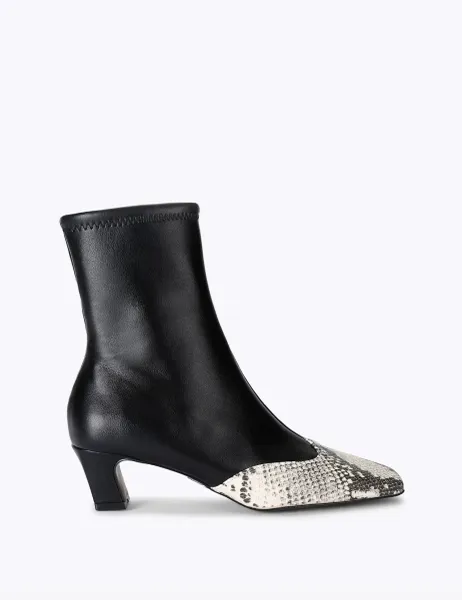 Steve Madden Jeter Block Heel Ankle Boots Black