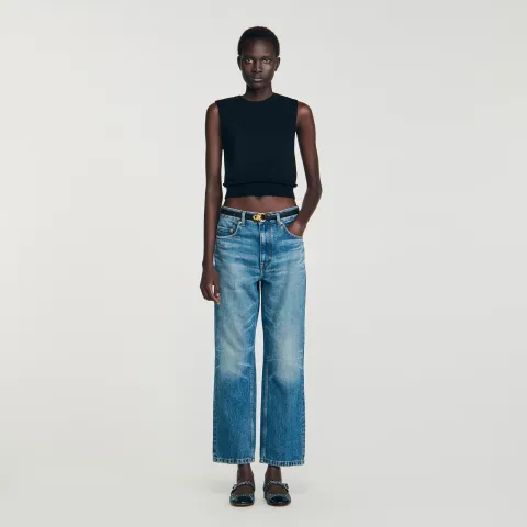 Ruffled cropped jumper