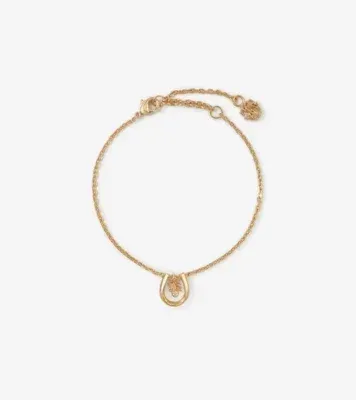 Horseshoe Bracelet in Gold/clear