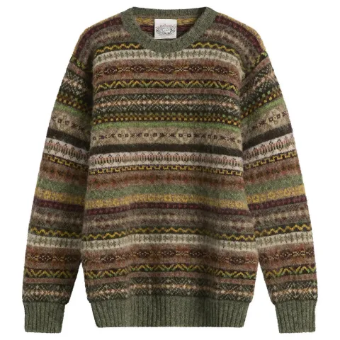 Jamieson's of Shetland Brushed Fair Isle Crew Knit