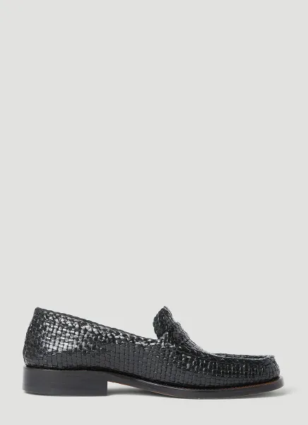 Woven Leather Bambi Loafers