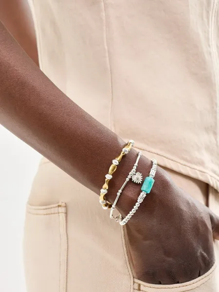 ChloBo Mixed Metal Twisted Disc Bracelet