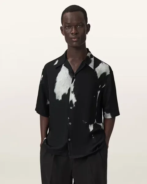 Templar Oversized Short Sleeve Printed Shirt