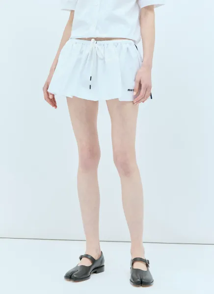 Poplin Mini Skirt