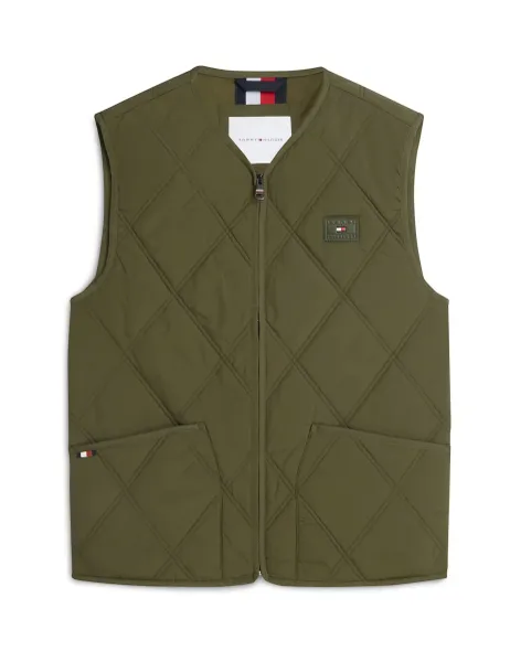 Tommy Hilfiger DIAMOND QUILT VEST Khaki
