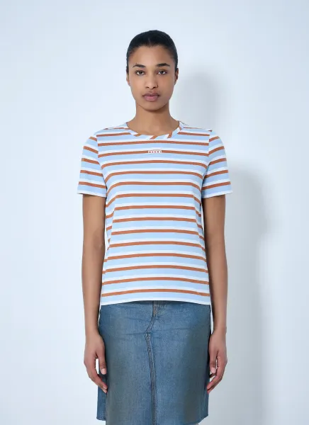 Striped Cotton Jersey T-Shirt