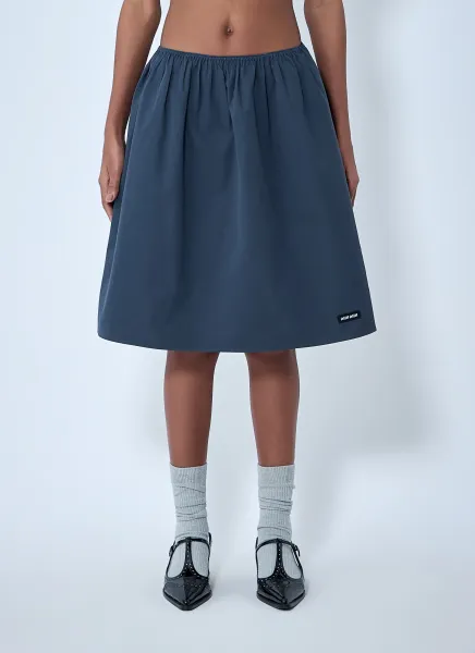 Elasticated Waist A-Line Skirt