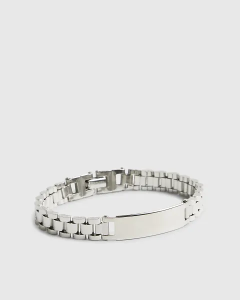 River Island Silver Steel Silver Watch Strap