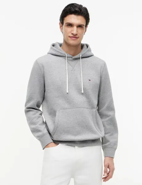 Tommy Hilfiger Fleece Drawstring Hoodie Grey