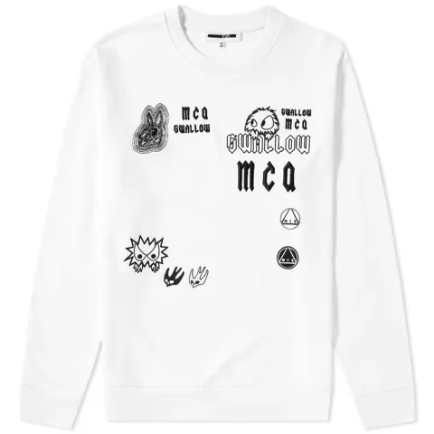 McQ Alexander McQueen Swallow Sponsorship Crew Sweat