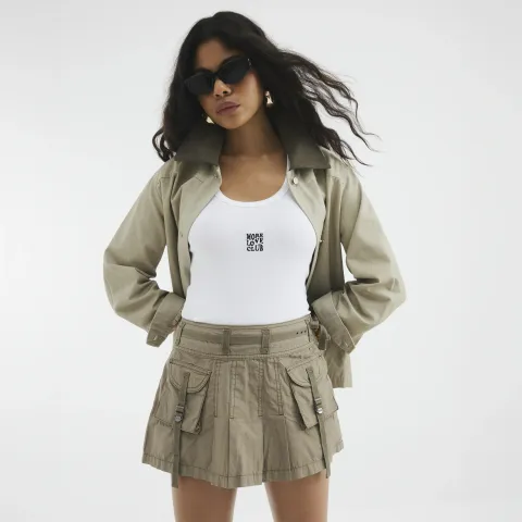 River Island Utility Mini Skirt