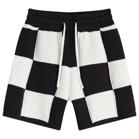Checkered Knit Shorts