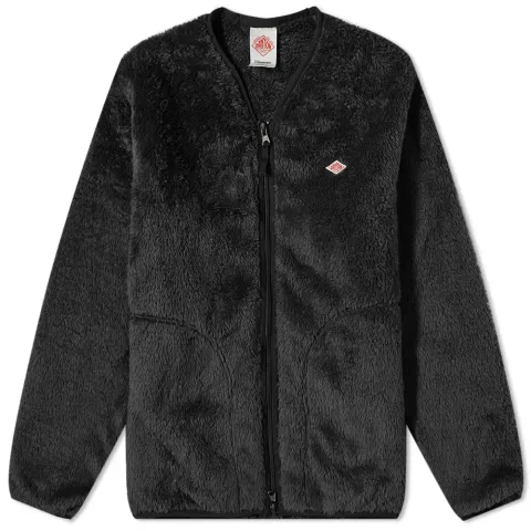 High Pile Fleece V Neck Jacket