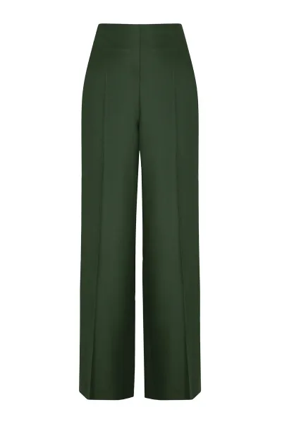 Paloma Trousers in Olive Green Flannel