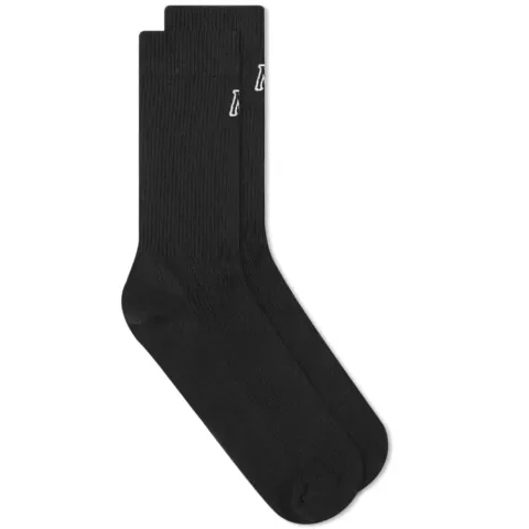 Initial Embroidered Sock