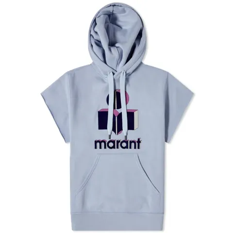 Isabel Marant Etoile Milesy Oversize Logo Cap Sleeve Hoodie