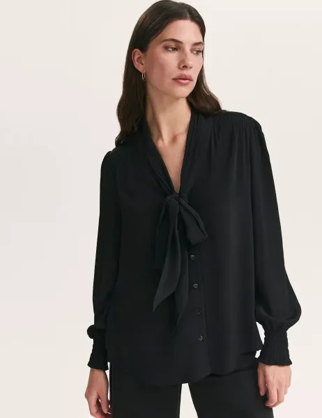 Finery London Georgette Tie Neck Blouse