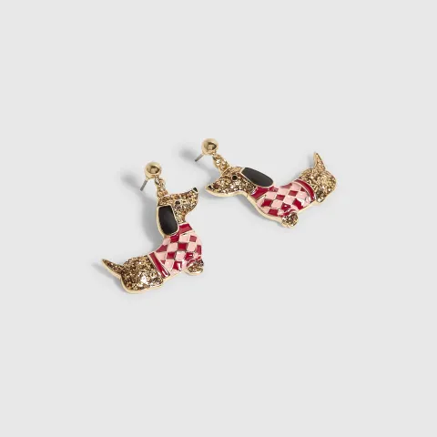 River Island Sausage Dog Earrings