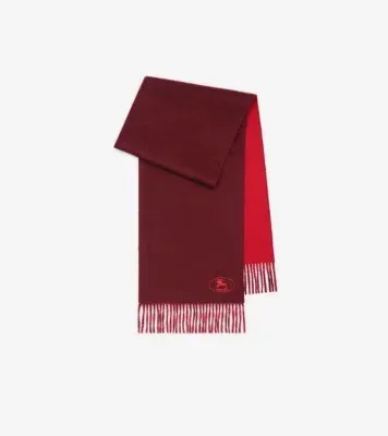 Knight Cashmere Scarf in Oxblood red/post red