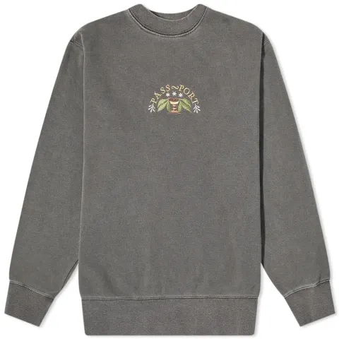 Pass-Port Arched Embroidery Crew Sweat