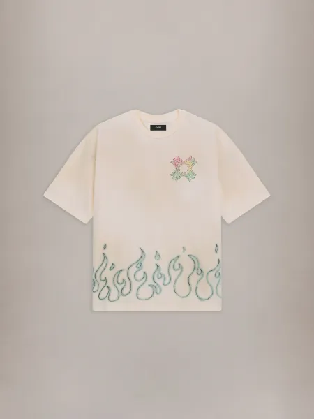 MA QUAD FLAMES OVERSIZED TEE - Ivory
