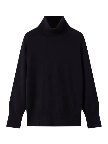 Whistles Cashmere Seam Roll Neck Knit