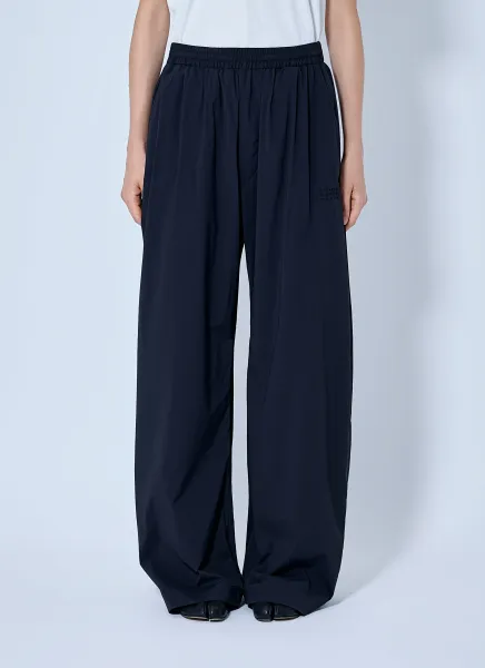 Elasticated Waist Wide-Leg Trousers