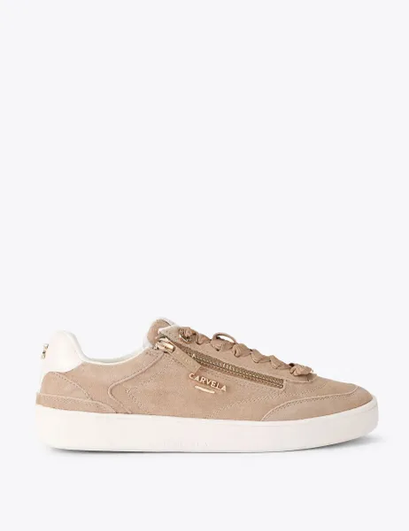 Carvela Suede Lace Up Trainer Tan