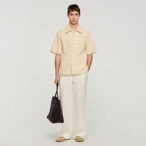 Cotton broderie anglaise shirt