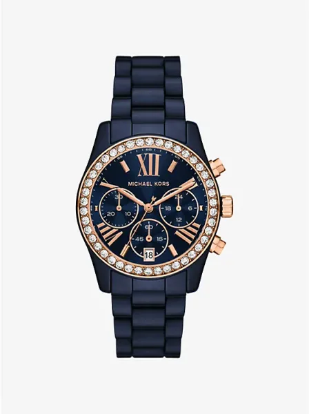 Lexington Pavé Blue-Tone Watch