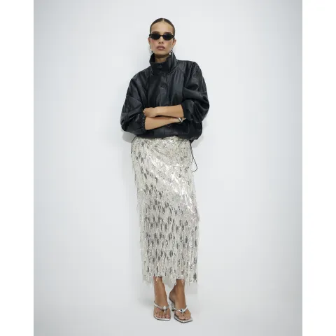 River Island Sequin Midi Skirt