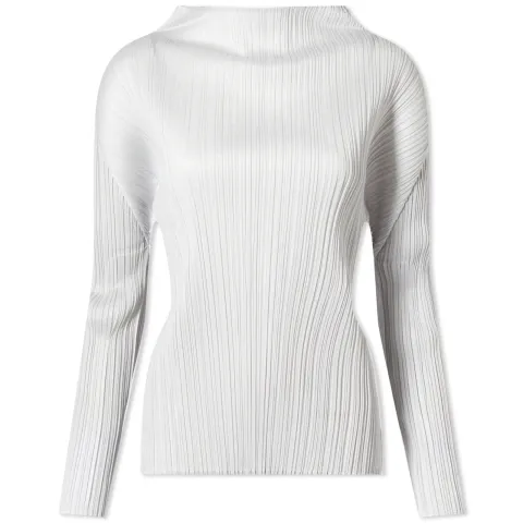 Basics Pleats Roll Neck Long Slee