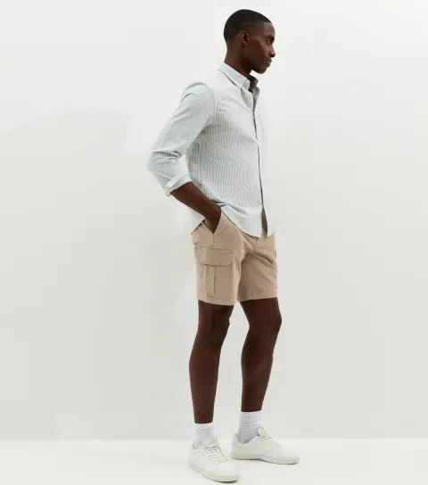 Men's Stone Regular Fit Cargo Shorts