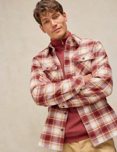 White Stuff Pure Cotton Darwen Check Shirt Red