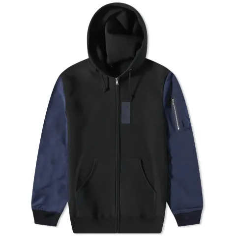 MA-1 Sleeves Zip Hoody