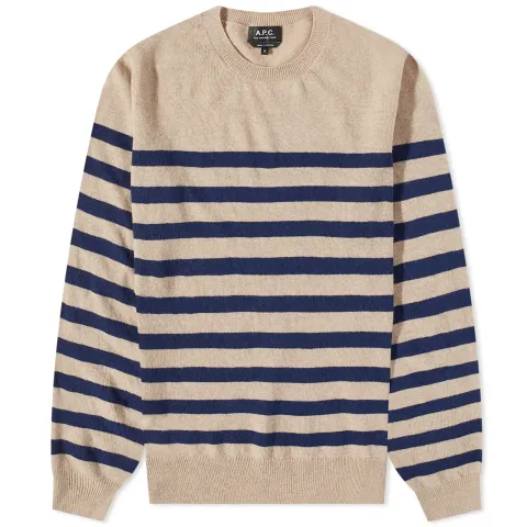 A.P.C. Ismael Stripe Crew Knit
