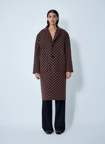Reversible Long Wool Coat
