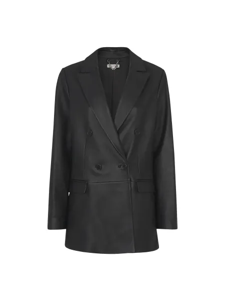 Whistles Aliza Waisted Leather Blazer