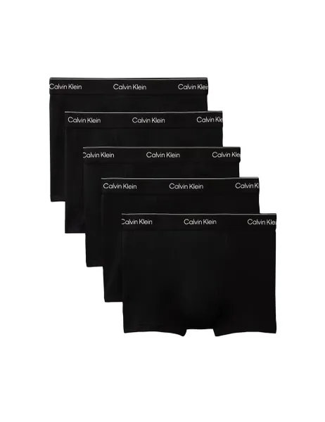 Calvin Klein 5 Pack Icon Cotton Stretch Relaxed Trunks Black