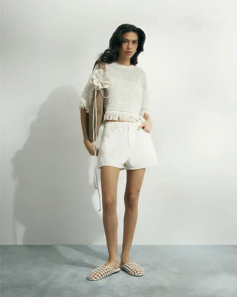 River Island Cotton Fringe Top